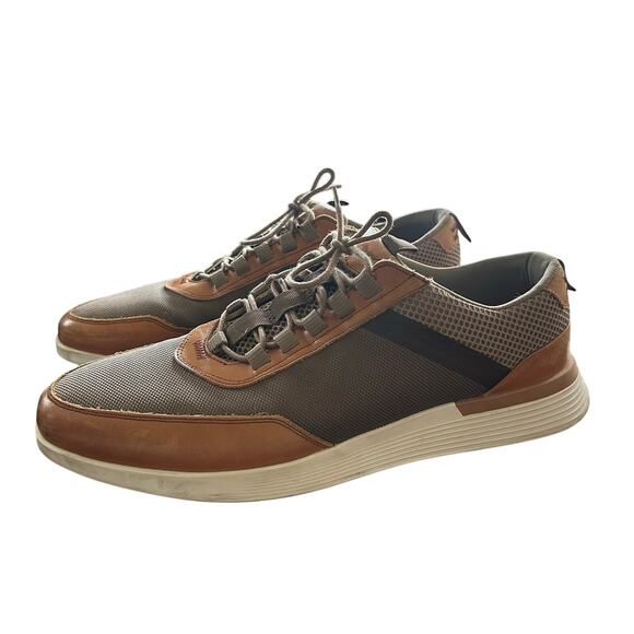Wolf and Shepherd Men's Crossover Victory Trainer Italian Leather Mesh Shoes - Picture 1 of 15